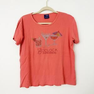 Pink Y2K Rhinestone Embellished Short Sleeve Shirt2